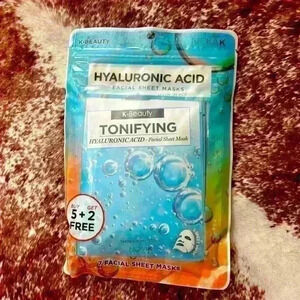 K-beauty tonifying‎ hyaluronic acid facial sheet mask brand new package of 7